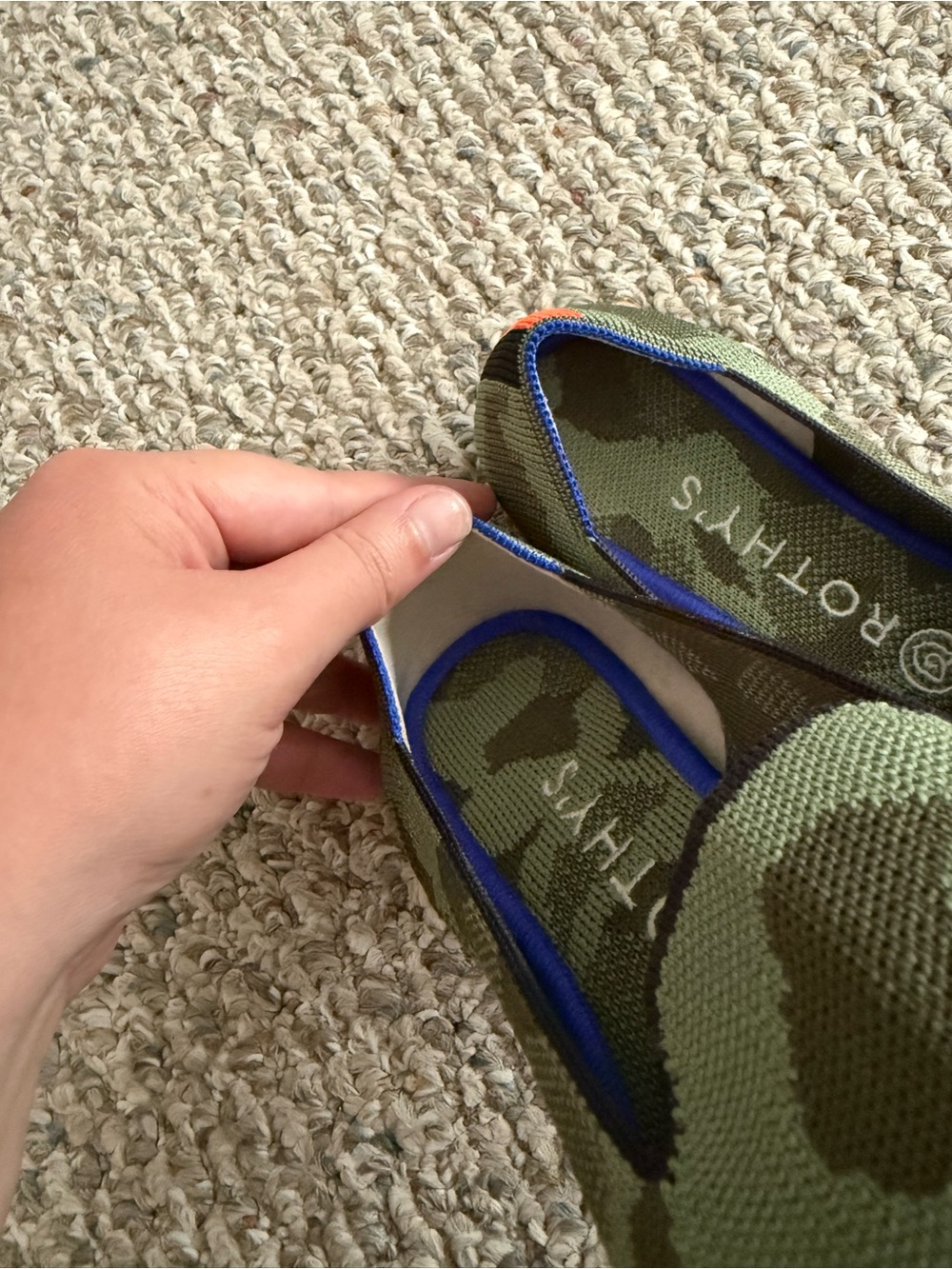 Rothy’s Camouflage loafer Knit Slip-On Flat green women’s size 6.5 - Picture 11 of 11